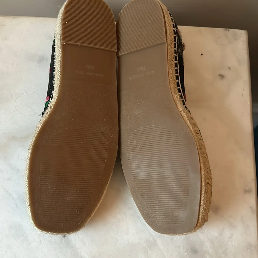 Ann Taylor cherry print espadrilles, size 8 1/2, new in box